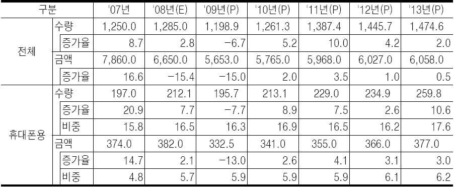 전 세계 시장 전망