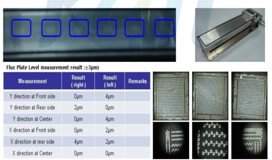 Flux 도포장치 공정결과