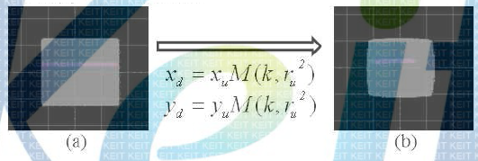 전자빔 편향 Signal X/Y. (a)Before, (b)After Correction