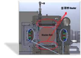 상부 Heater를 장착한 챔버 내부