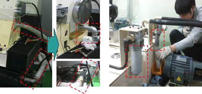 오일 배관 및 필터 교체