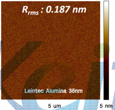 surface morphology of deposited Alumina 35nm