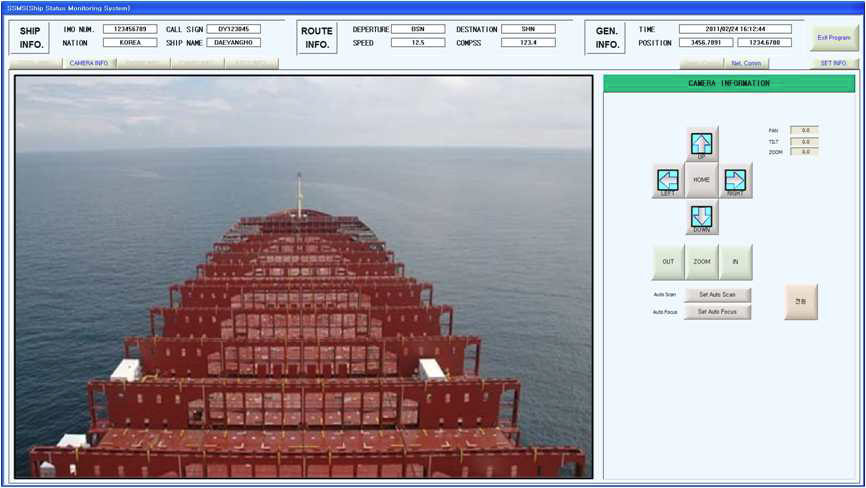선박 상태 모니터링 서비스 시스템 영상 정보 화면 계통