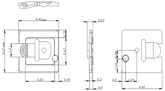 2.7mm OFN 센서 모듈에 사용되는 렌즈와 프리즘 일체형 설계도