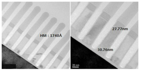 25nm Flash Foating Gate Etch 진행 SEM 측정 결과