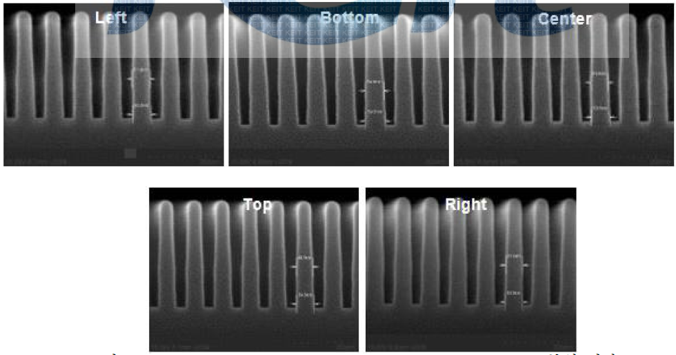 4x nm Flash Floating Gate Poly Etch Profile SEM 분석 결과