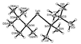 (tBuMe2Si)2Te 분자의 구조