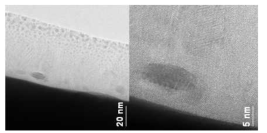 Ru nano-dot의 TEM image