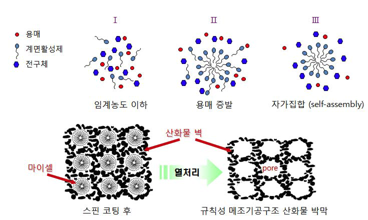 EISA 공정에 의한 기공 구조 형성 원리