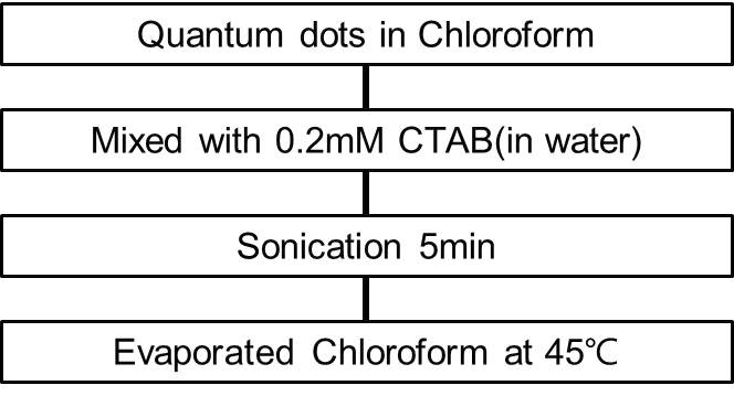 Experimental procedure for the surface modification of Quantum dots