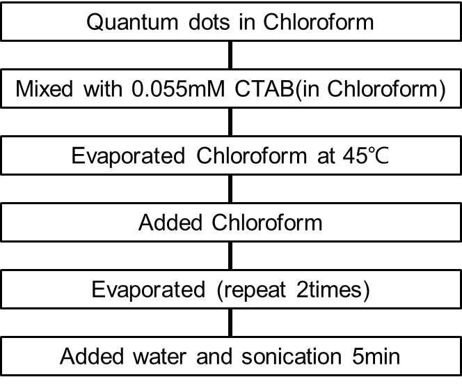 Experimental procedure for the surface modification of Quantum dots