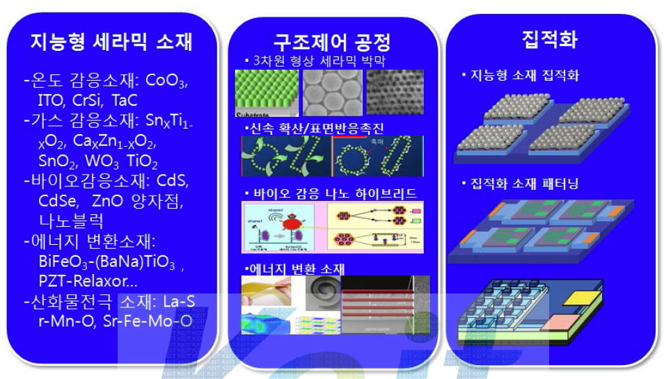 In-situ복합 기능 지능형 세라믹 소재 기술의 구성도