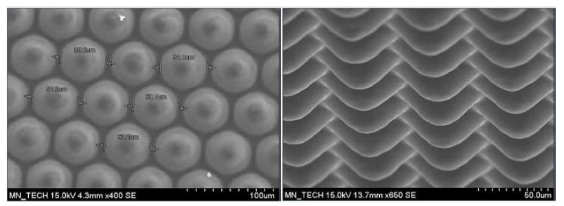 60㎛ 원뿔 Mold의 미세구조