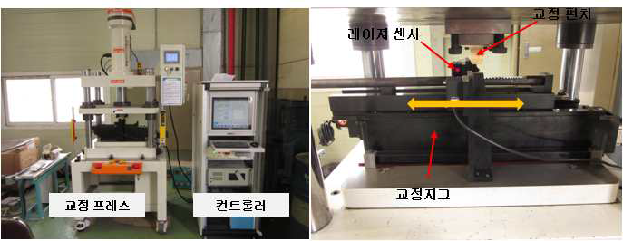 단조 랙바 교정기