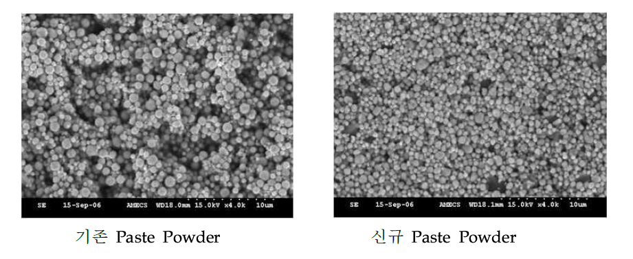 80 ㎛ 선폭구현용 신규 paste 형상