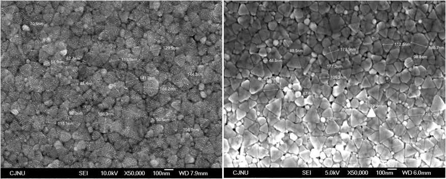 The morphology of SEM on sliver ink.