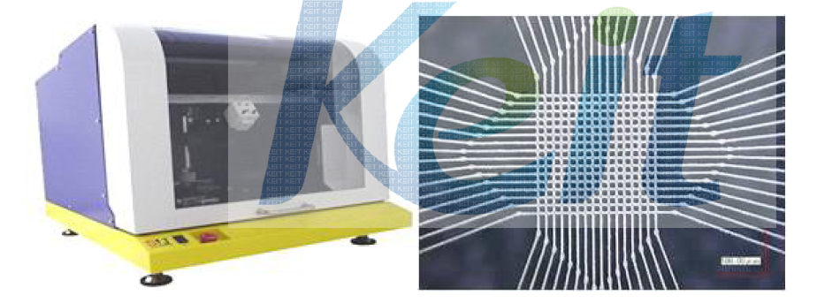 SJ Technology사의 실험용 장비 및 미세 패터닝 결과