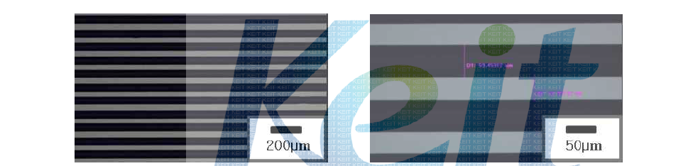 Si Wafer 상의 line patterning 구현