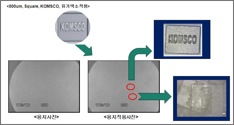 용지 유기색소 미세코드화 적용