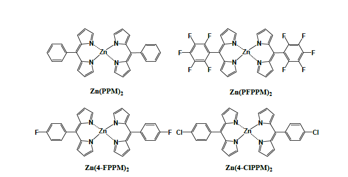 합성한 Zn complex 유도체