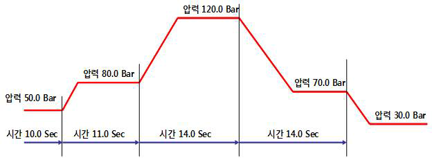 Injection Compression 형체 압축 조건