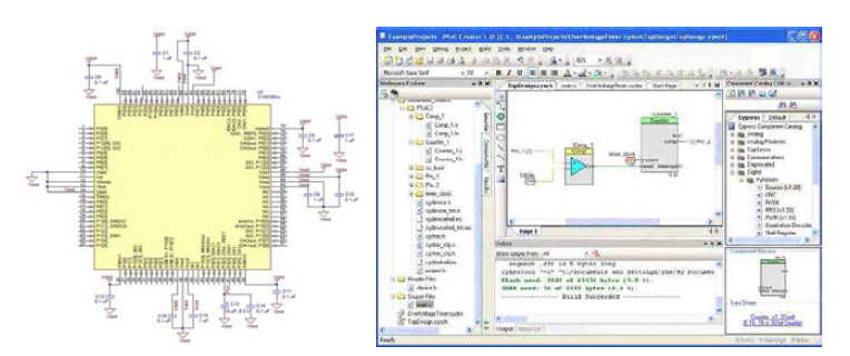 PSoC 회로 schematic 및 설계 프로그램