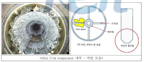 thin film evaporator 내부