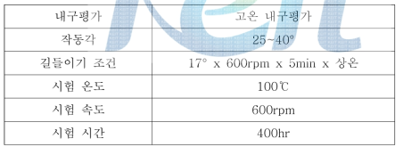 상온내구평가 조건