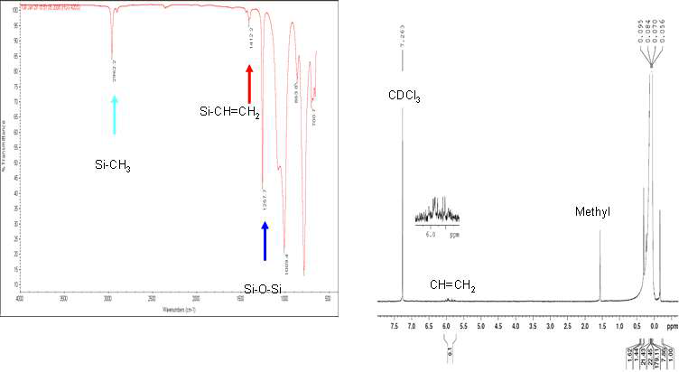 폴리머(HR-VS) FT-IR Spectrum과 1H-NMR spectrum