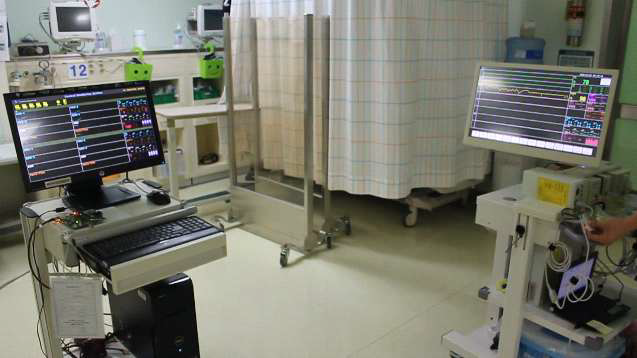 WMTS 기반 네트워크가 구성된 병원 회복실