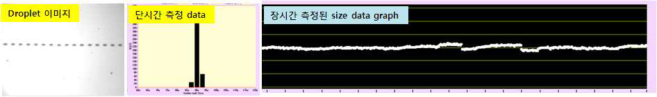 90㎛ 실험 시 사이즈 측정프로그램을 통한 사이즈 측정이미지