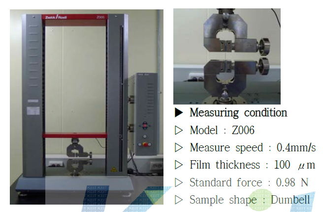 만능재료 시험기 (UTM)와 측정 조건