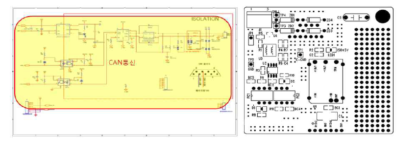 CAN 통신인터페이스 회로도 및 배치도