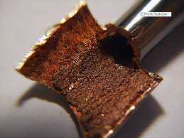 Photograph of wick in heat pipe