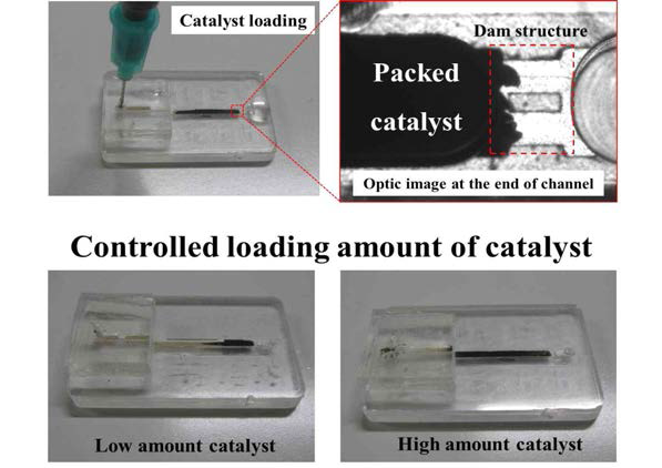 packed catalyst and controlled loading amount of catalyst