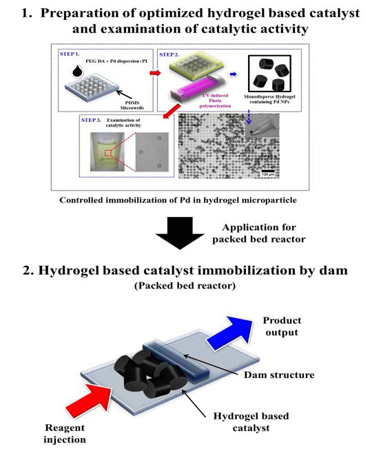 Hydrogel based catalyst and concept of packed bed reactor