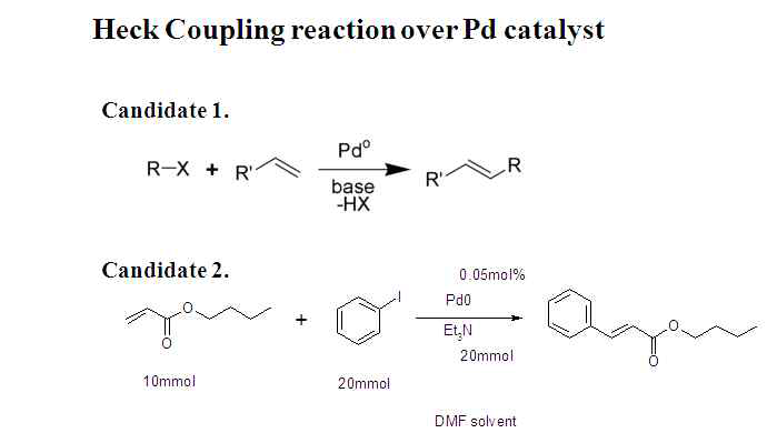 팔라듐 촉매반응 후보군의 예