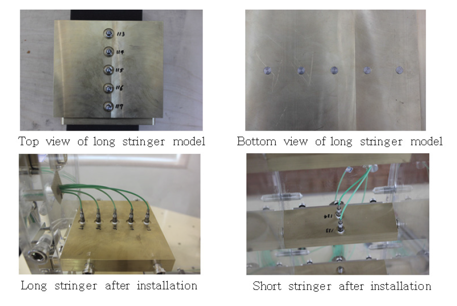 Installation of sensors on stringers