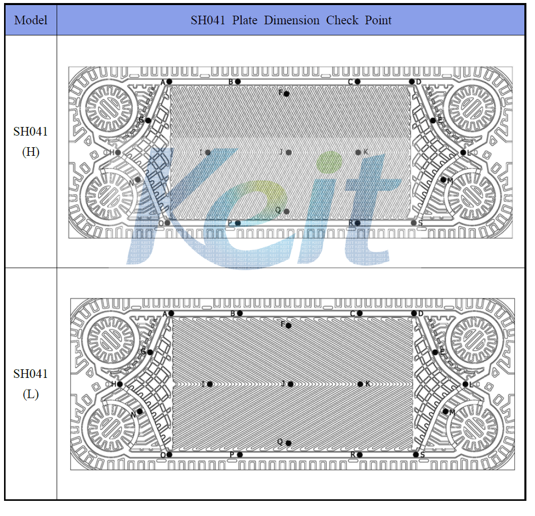 SH041 전열판 성형정밀도 측정지점