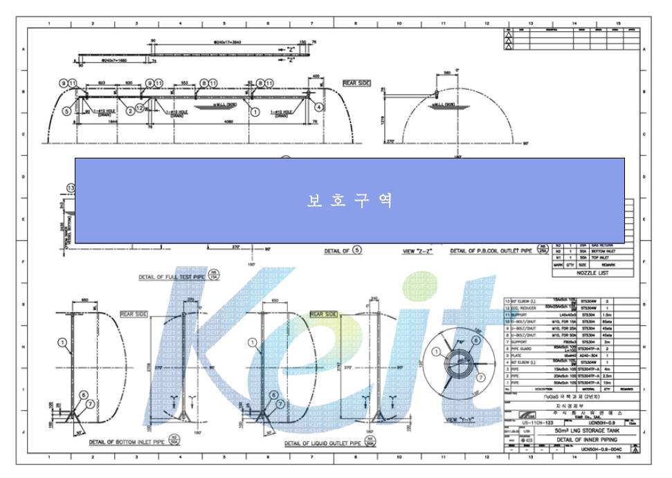 LNG Storage Tank Detail Inner Piping Drawing