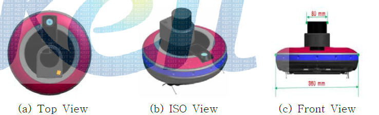 공통 모듈 통합 가능 한 청소로봇 프로토 타입 디자인 A형