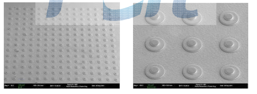 Land 및 Cu Pillar 형상 SEM 사진