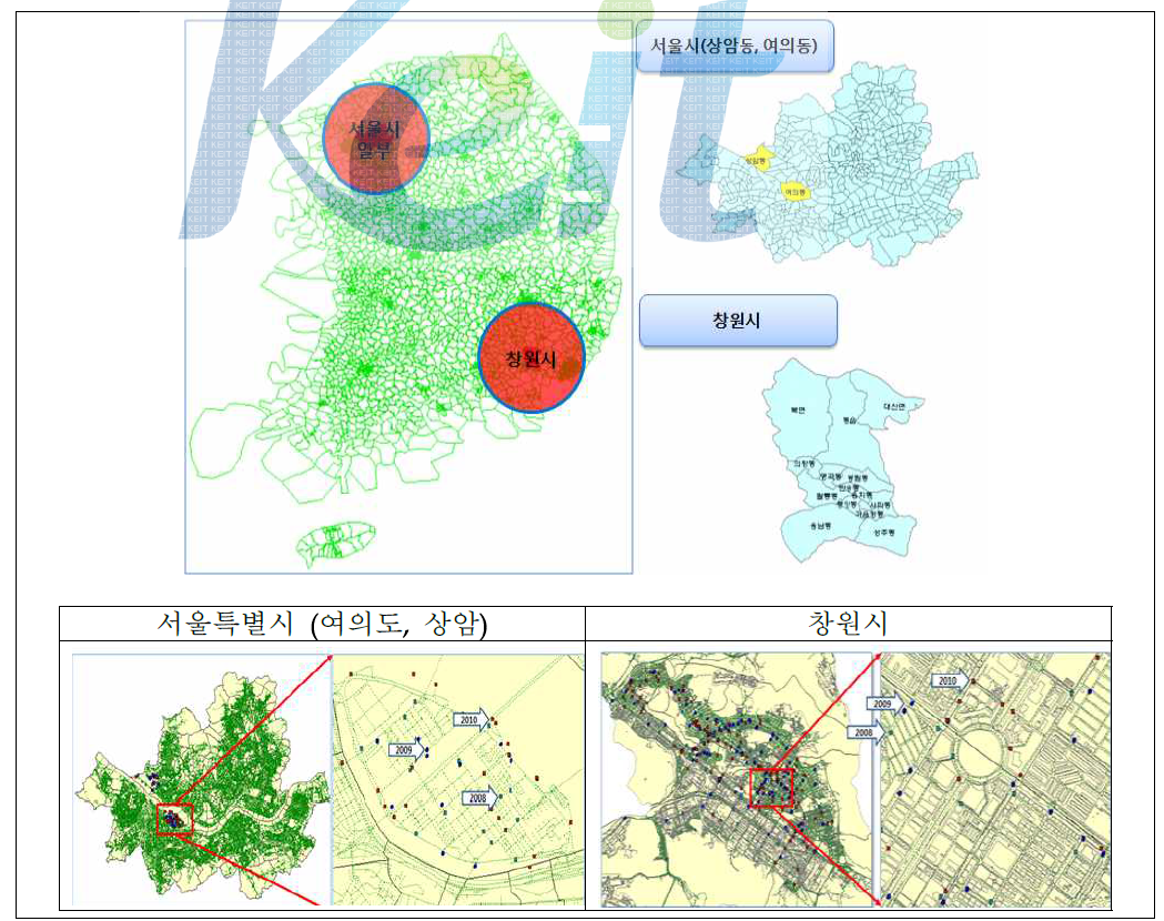 자전거 위험존 데이터 공간적 범위