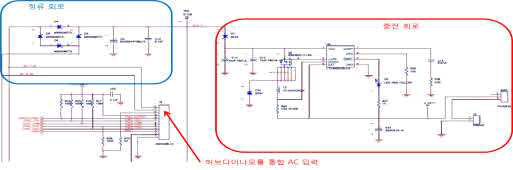 허브다이나모 및 배터리 충전회로