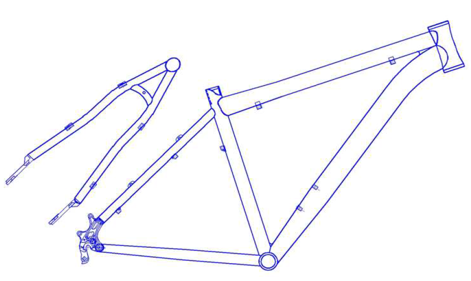 MTB용 프레임 2차원 설계
