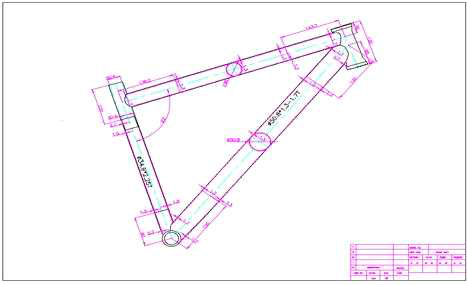 Top Tube, Down Tube Butted tubing 설계안