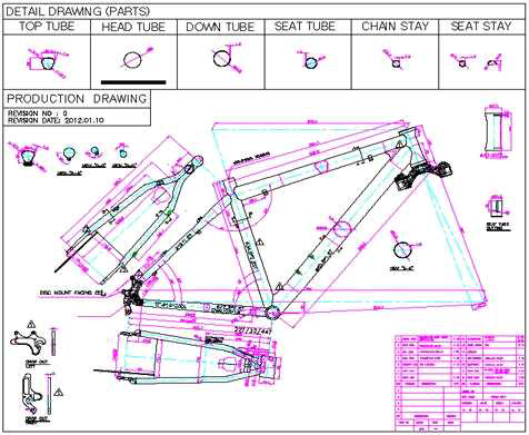 원형 type Down Tube Frame 설계