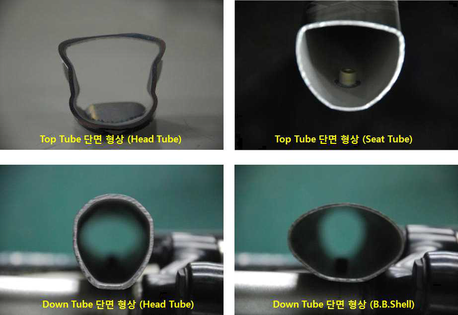 Top Tube & Down Tube 단면 형상