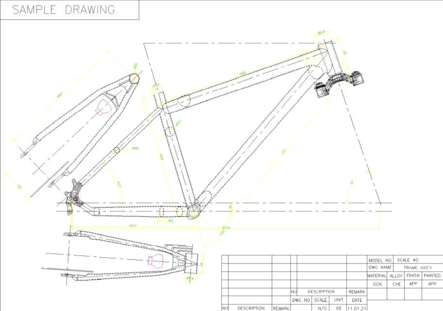 Scale 40 Frame 역설계 도면