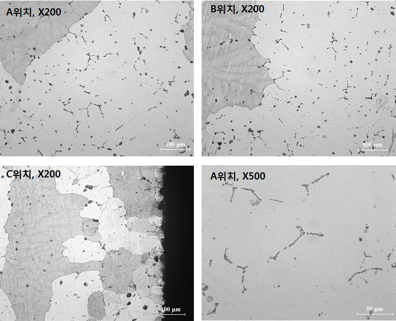 2차 Modify 합금 빌렛 미세조직